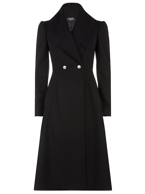 Alexander McQueen Black Flared Wool Coat | RegalFille | Duchess of ...