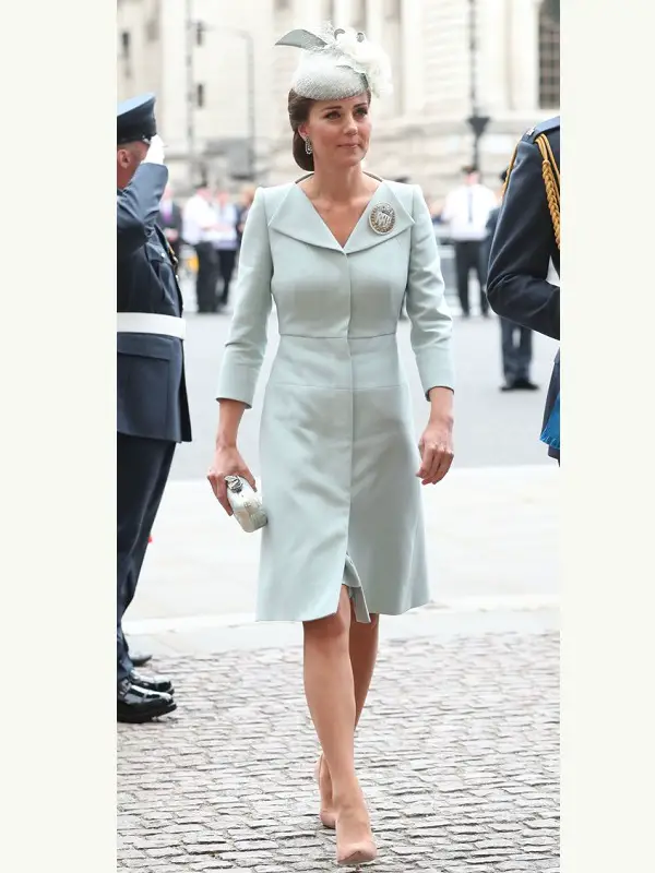 Alexander McQueen Blue Dress Coat | RegalFille | Duchess of Cambridge