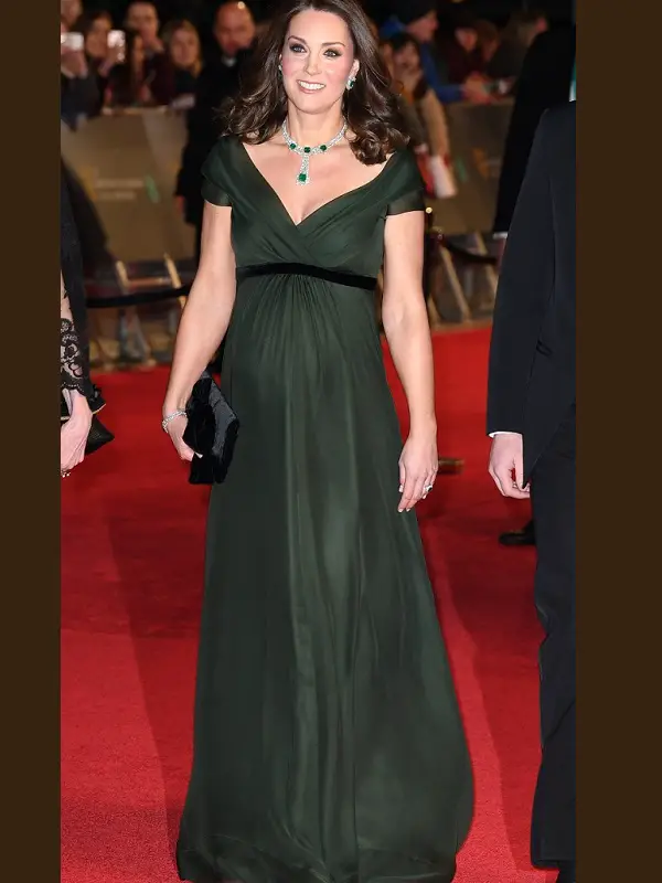 Jenny Packham Lucerne Belted chiffon Gown | RegalFille | Duchess Kate
