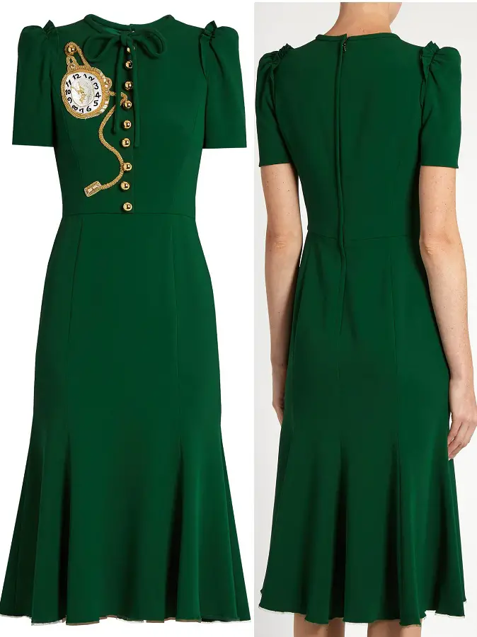 dolce & gabbana green dress