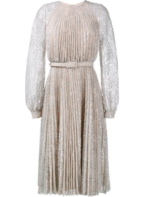 Erdem Rhona Long-Sleeve Pleated Lace Dress| RegalFille | Duchess Kate
