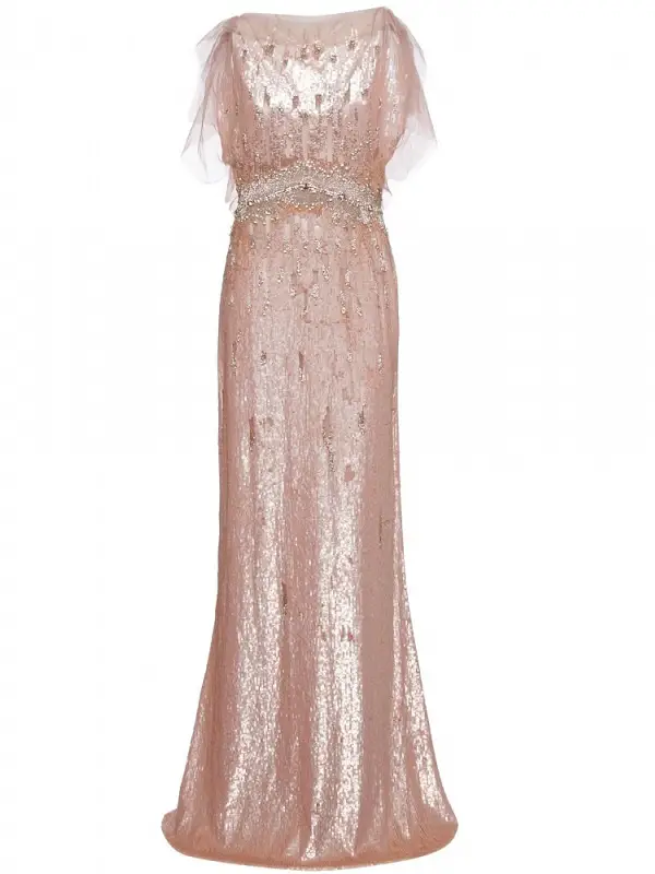 Jenny Packham Pearlescent Pink Sequin Gown | RegalFille | Duchess of ...