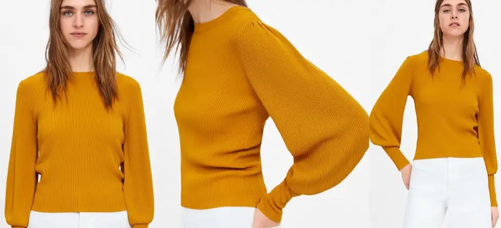 zara mustard sweater