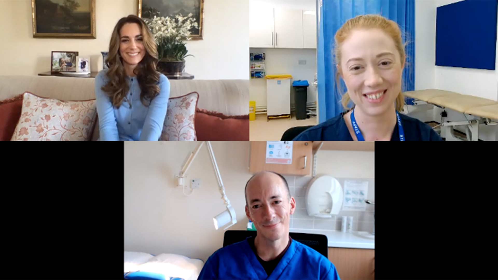 The Duchess of Cambridge with video chats with nurse Johannah Churchill who clikced a beautiful shot of her colleague to tell the story in Hold Still