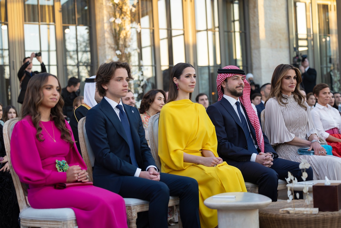 Rajwa Khaled in Vibrant Yellow for Princess Iman's Wedding