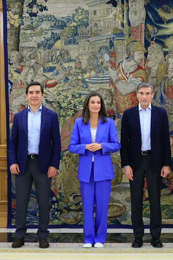 Queen Letizia met with BBVA Foundation Scholars at the Palace 202