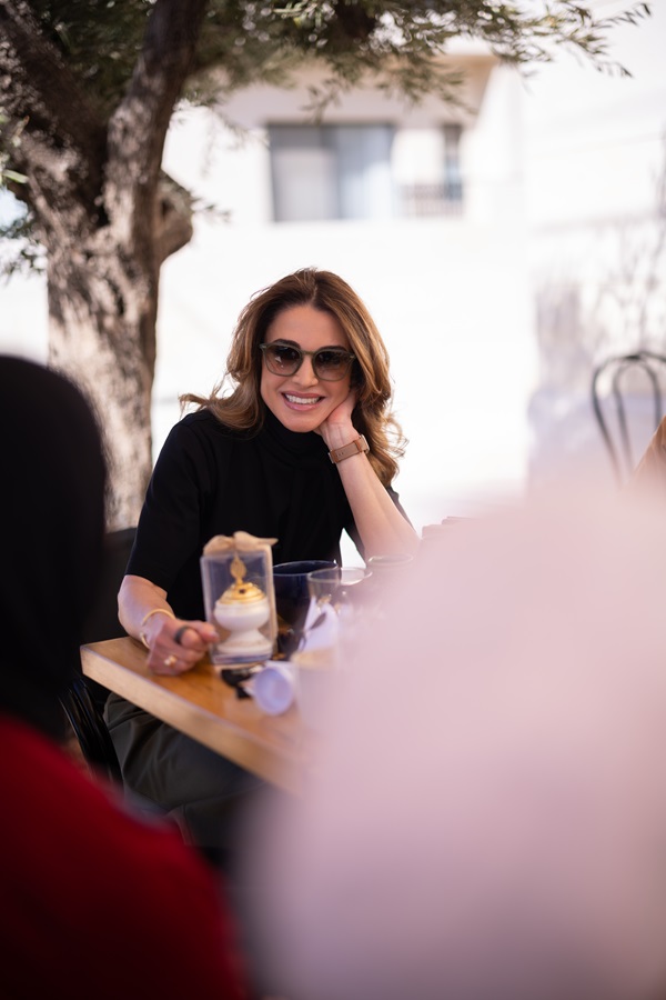 Queen Rania of Jordan visited Amman to meet young Enterpreneurs